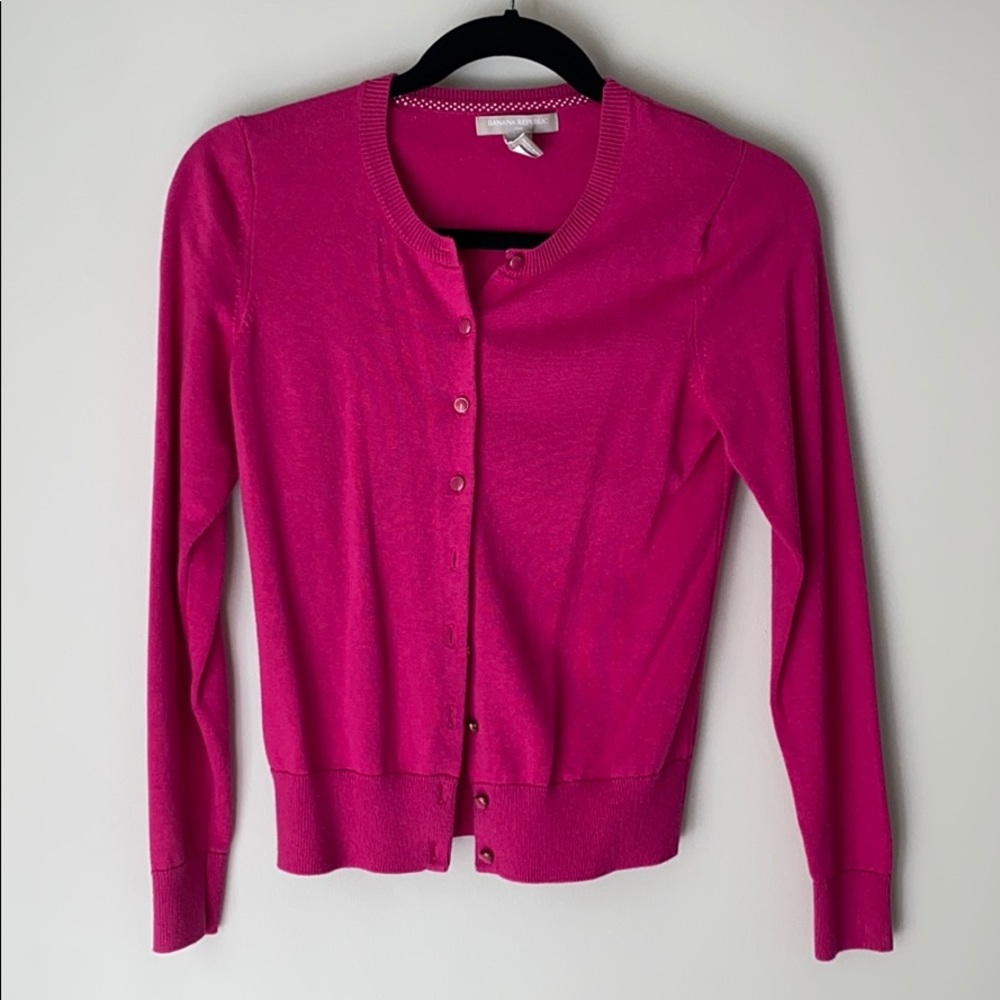Banana republic pink cardigan